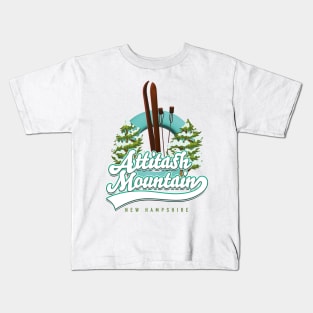 Attitash Mountain New Hampshire Ski logo Kids T-Shirt